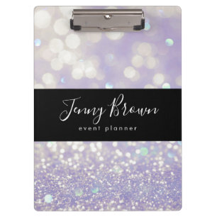 bokeh crystal glitter pastel monogram Clipboard
