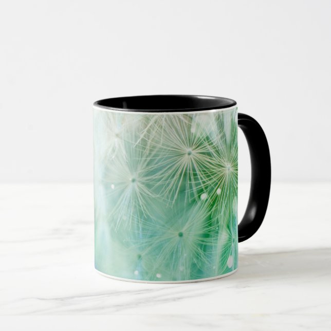 Bokeh Dandelion - Teal Mug (Front Right)
