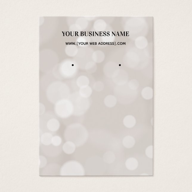 Bokeh Earring Display Card (Front)