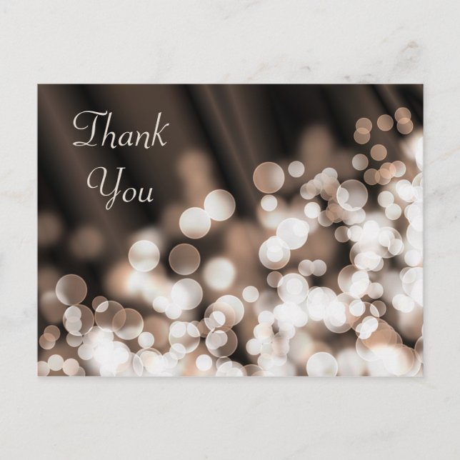 Bokeh effect texture.Thank You. Postcard (Front)
