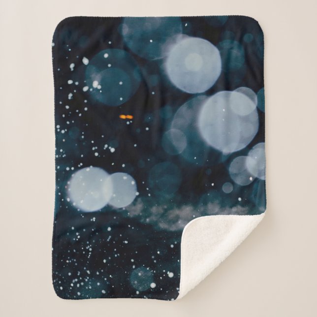 Bokeh effects wallpaper sherpa blanket (Front)