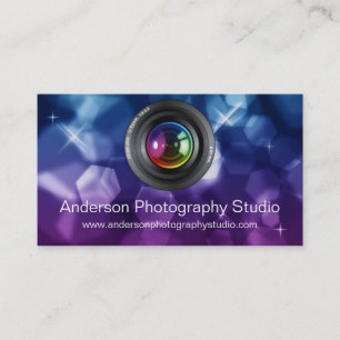 Bokeh et carte de visite D1 de photographe de zoom
