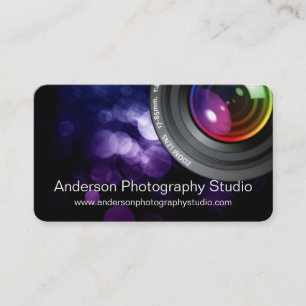 Bokeh et carte de visite D4 de photographe de zoom