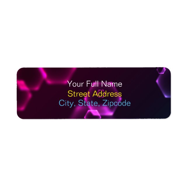 Bokeh, étiquette d'adresse de retour (Devant)