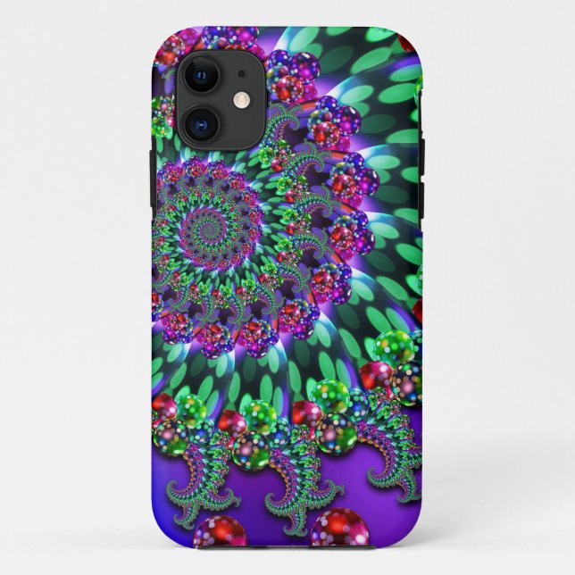 Bokeh Fractal Purple Turquoise Case-Mate iPhone Case (Back)