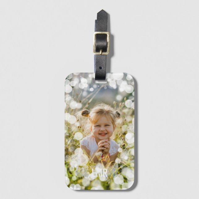 Bokeh Frame Custom Photo Luggage Tag (Front Vertical)