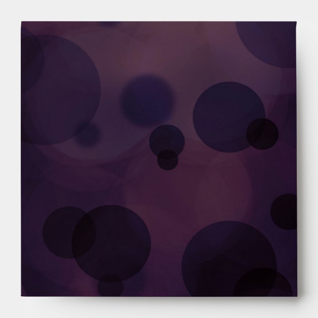 Bokeh Glam Enveloppes d'invitation violet et or (Devant)