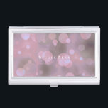 Bokeh Glam Pink & Gold Business Card Holder<br><div class="desc">Bokeh Glam Pink & Gold Business Card Holder. Customize with any text or leave it blank.</div>