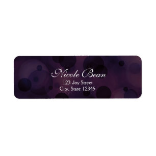 Bokeh Glam Purple & Gold Étiquettes de adresse