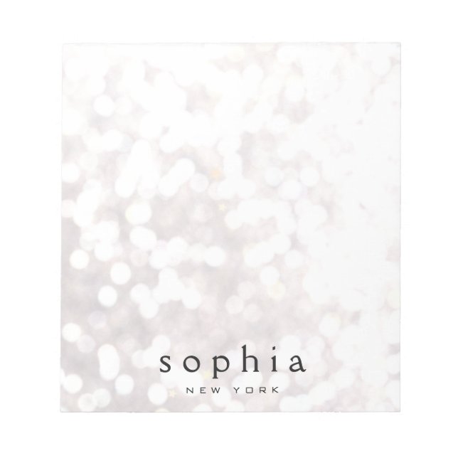  Bokeh Glitter Notepad (Front)