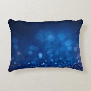 Bokeh Glitters: Sparkling Circles Background. Accent Pillow