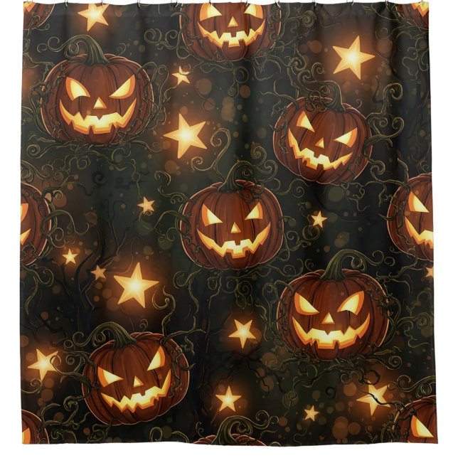 Bokeh Halloween Seamless | Glowing Jack-O’ Lantern (Front)