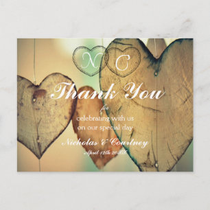 Bokeh Hearts Carte de remerciements