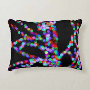 Bokeh lights accent pillow