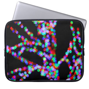 Bokeh lights laptop sleeve