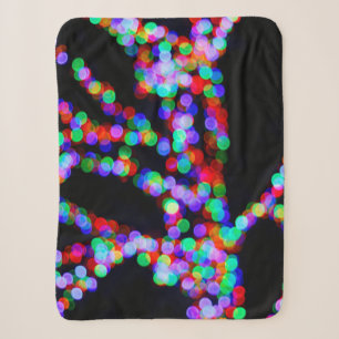 Bokeh lights sherpa blanket