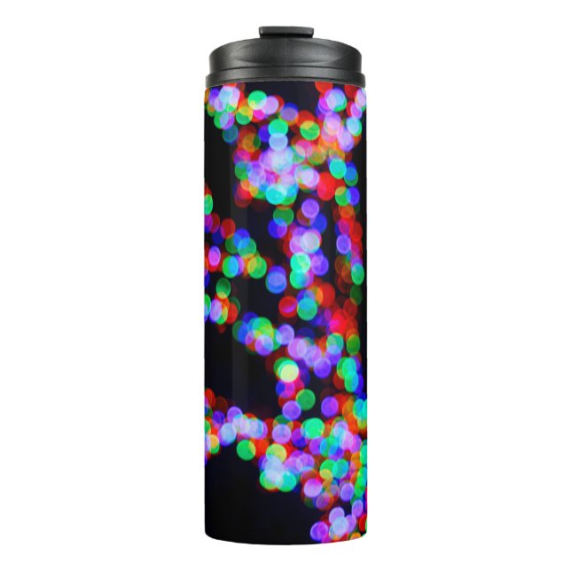 Bokeh lights thermal tumbler (Front)