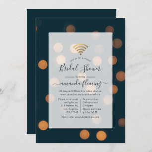 Bokeh Lights Virtual Shower Invitation