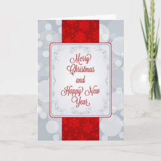 Bokeh Merry Christmas Holiday Card