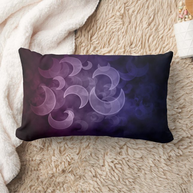 Bokeh Moons Lumbar Pillow (Blanket)