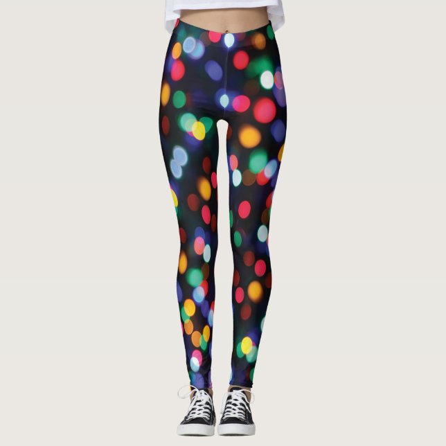 Bokeh NoëlLumières Motif Leggings (Devant)
