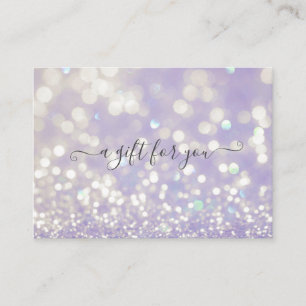 bokeh pastel crystal gift certificate