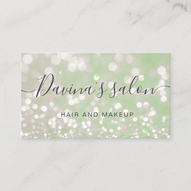bokeh pastel crystal luxurious Business Card (Front)