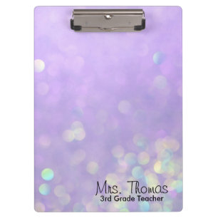 Bokeh Personalized Clipboard (Purple)