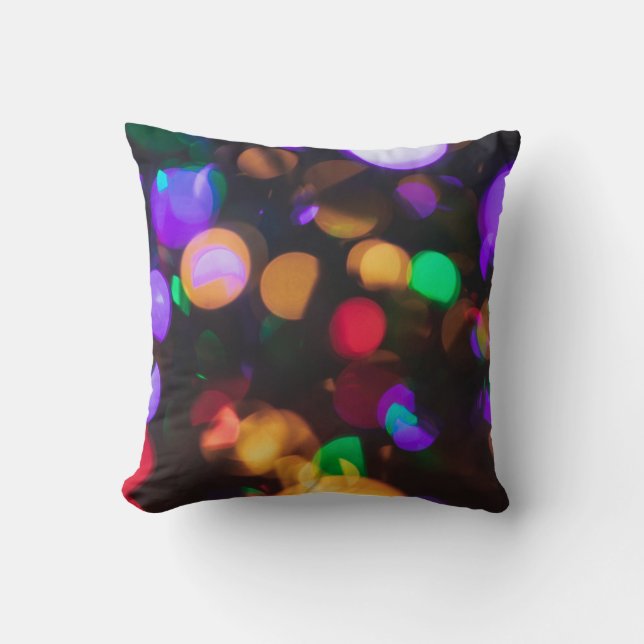 Bokeh photography throw pillow (Front)