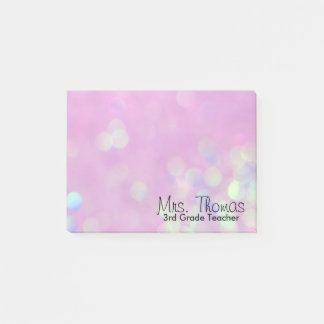 Bokeh Post It Notes 4x3 (Pink)