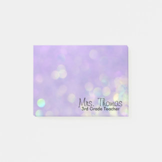 Bokeh Post It Notes 4x3 (Purple)