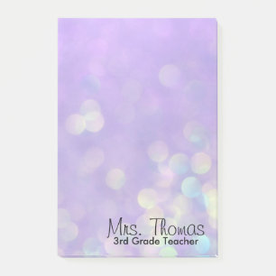 Bokeh Post It Notes 4x6 (Purple)