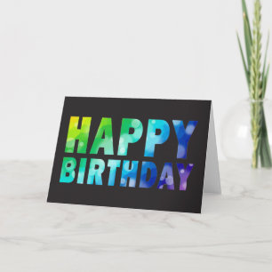 Bokeh Rainbow Pattern Birthday Card