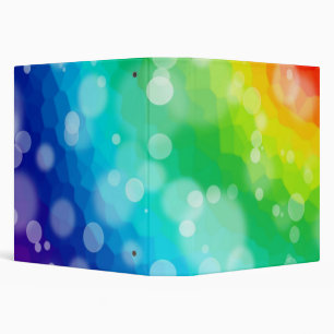 Bokeh Rainbow Pattern Large Binder
