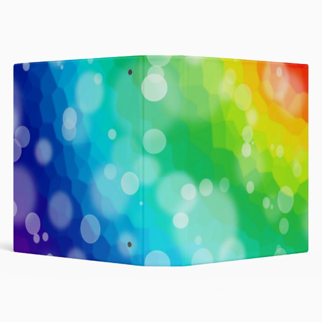 Bokeh Rainbow Pattern Large Binder (Background)