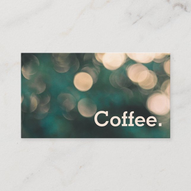 Bokeh Scene Simple Loyalty Coffee Punch-Card (Front)