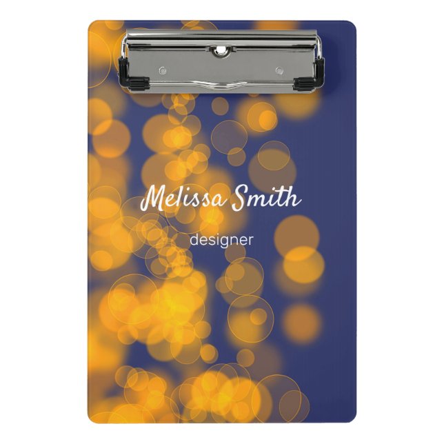 Bokeh Shine Texture Mini Clipboard (Front)