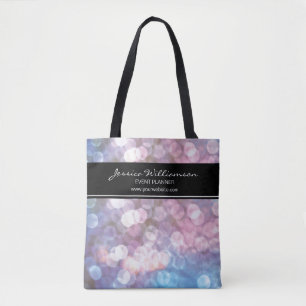 Bokeh, sparkle lights, trendy, event planner tote bag