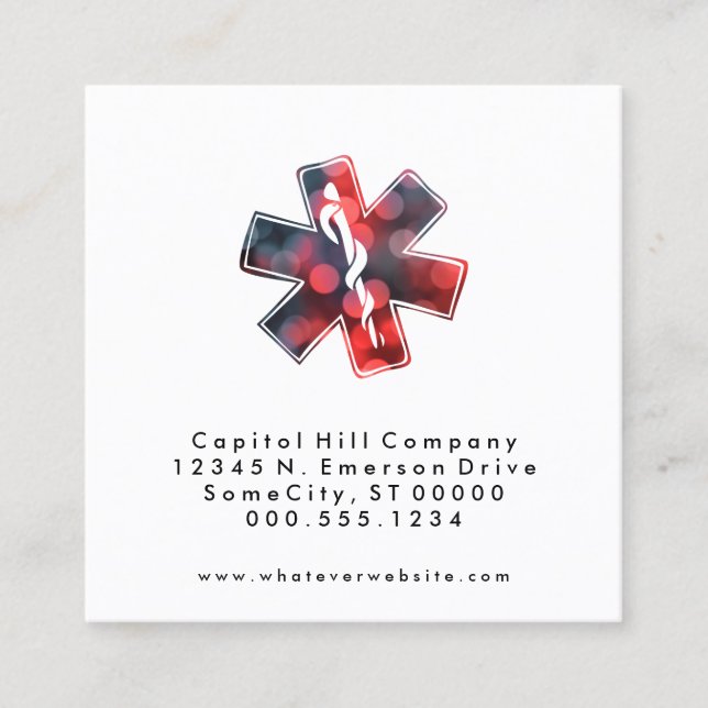 bokeh star of life heart appointment reminder (Front)