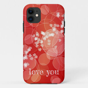 Bokeh style red gradient texture iPhone 11 case