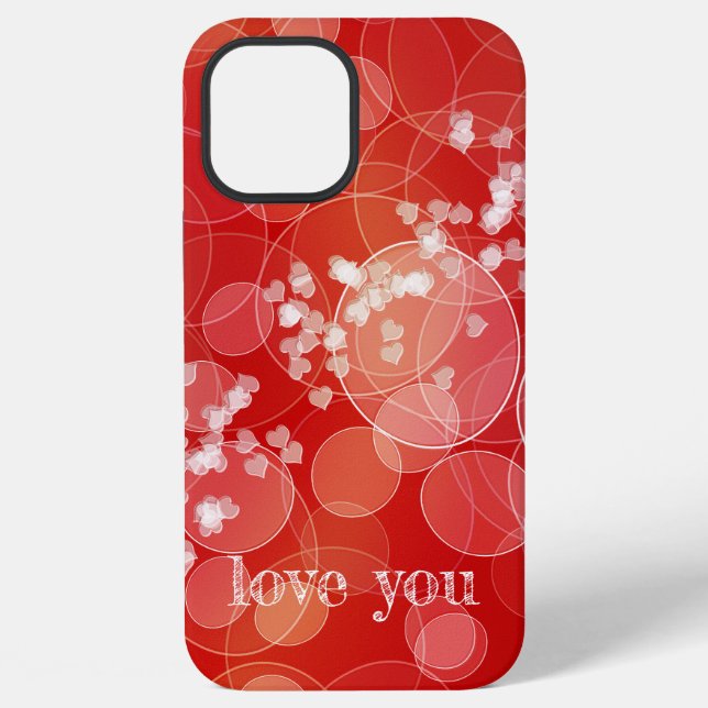 Bokeh style red gradient texture iPhone case (Back)