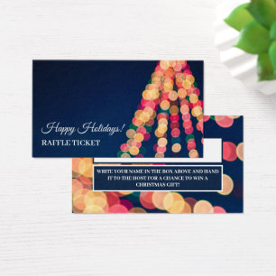 Bokeh Tree Lights, Christmas Raffle Ticket
