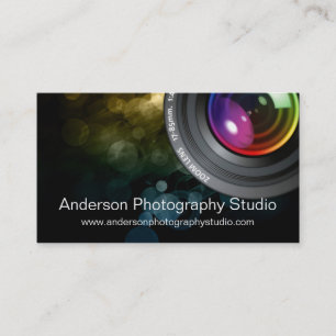 Bokeh & Zoom Lens Photographe Carte de visite D5