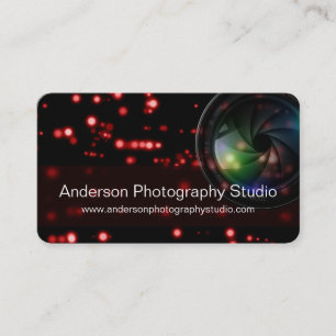 Bokeh & Zoom Lens Photographer Business Card D16