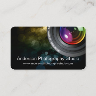 Bokeh & Zoom Lens Photographer Business Card D5