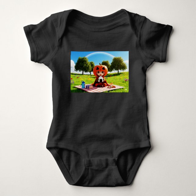 Bokuchander Lunch time Baby Bodysuit (Front)