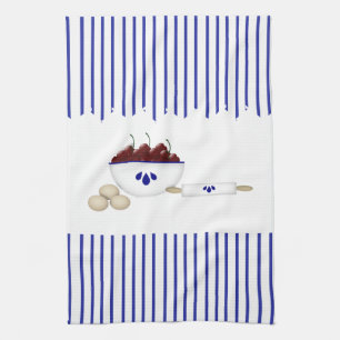 Bol De Cerises Serviette De Cuisine