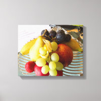 Bol de fruits en toile étirée