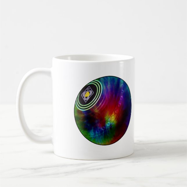 Bol de pelouse teint cravate, Mug de café (Gauche)