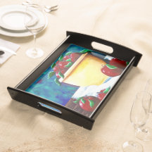 Bol jaune avec plateau à pommes